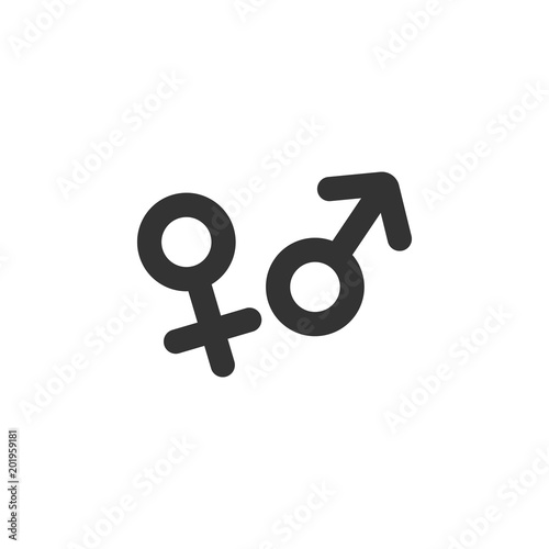 Gender symbols icon. Simple element illustration. Gender symbols symbol design from Pregnancy collection set. Can be used in web and mobile