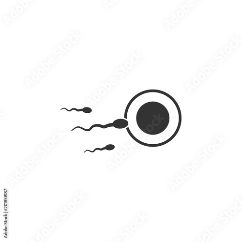 Sperm fertilizing egg cell icon. Simple element illustration. Sperm fertilizing egg cell symbol design from Pregnancy collection set. Can be used in web and mobile