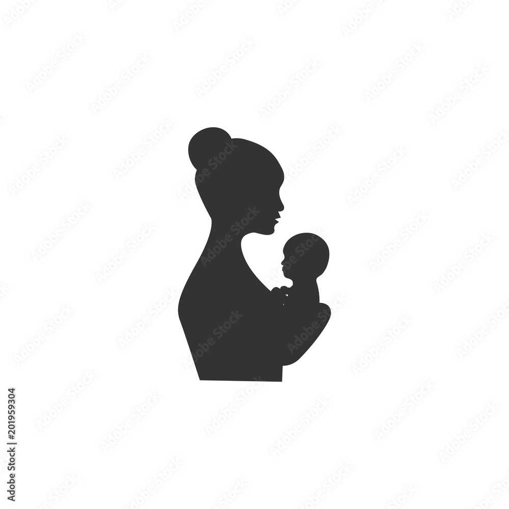 Mother and baby icon. Simple element illustration. Mother and baby symbol design from Pregnancy collection set. Can be used in web and mobile