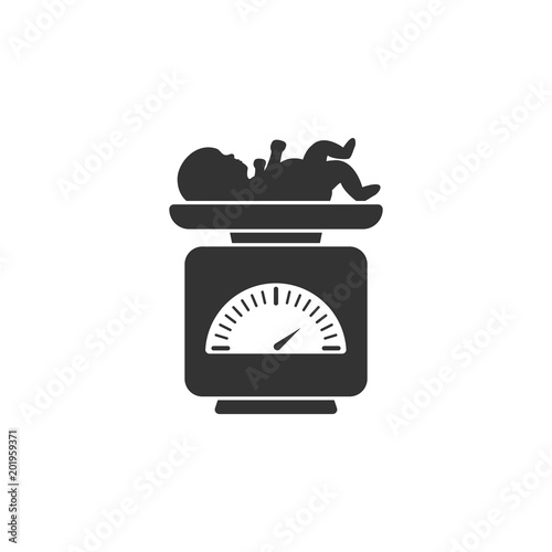 Weight scale for infant icon. Simple element illustration. Weight scale for infant symbol design from Pregnancy collection set. Can be used in web and mobile
