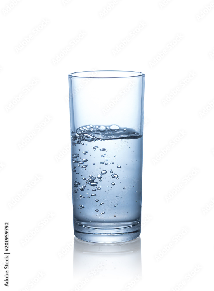 Glass with water isolated on white background Glass with water isolated on white background