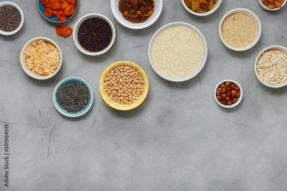 Flat lay top view set vegetarian ingredients cooking healthy food Flat lay top view set vegetarian ingredients cooking healthy food