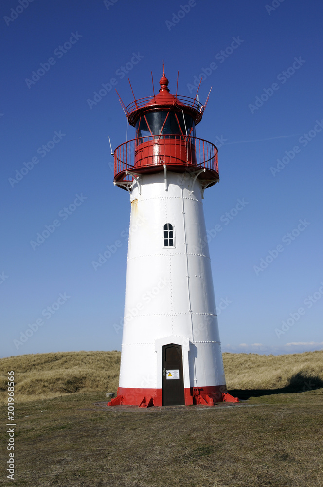 Leuchtturm am Ellenbogen, Sylt, nordfriesische Insel, Schleswig-Holstein, Deutschland, Europa