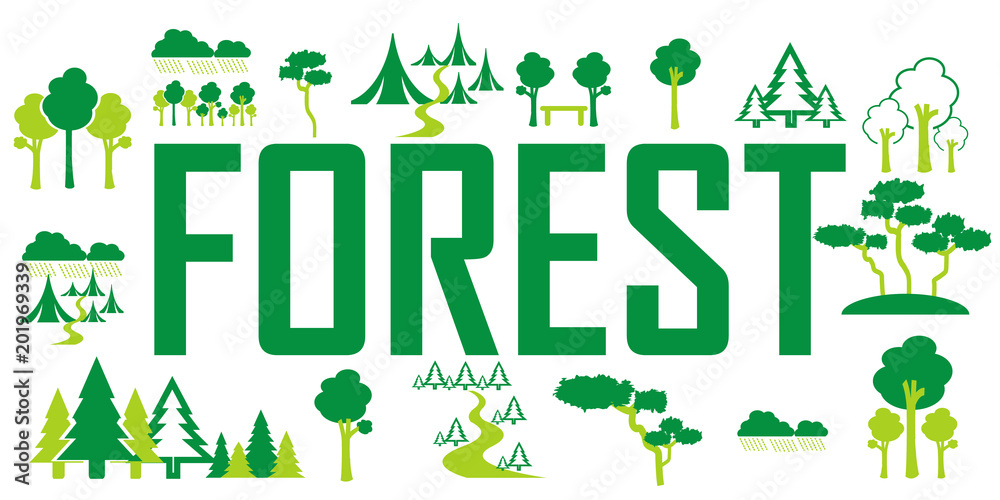 forrest icons vector forrest icons vector