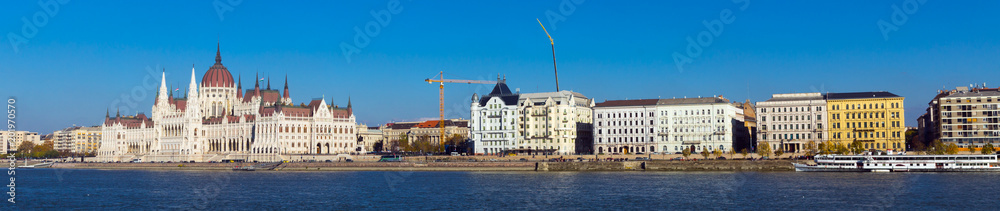 Image of building of Parliament in Budapest of Hungary