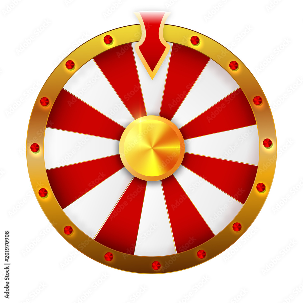 wheel of fortune isolated vector object on white background. wheel of fortune isolated vector object on white background.