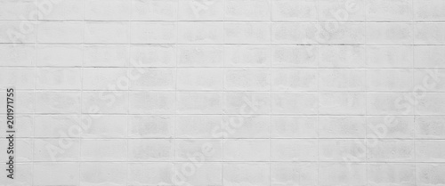 white cement cinder block wall texture - background