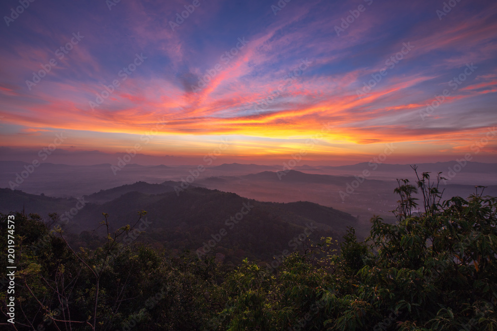 Hatyai city top view on Kor Hong mountain, Songkhla Province Thailand