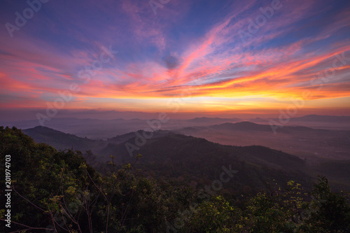 Hatyai city top view on Kor Hong mountain, Songkhla Province Thailand