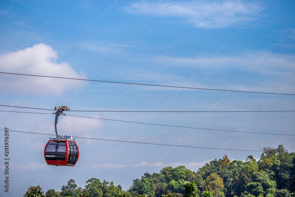 Travel ,Hat Yai Cable car at Hat Yai park, Songkhla province, Thailan