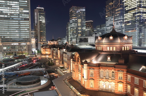 Tokyo station night cityscape © tktktk