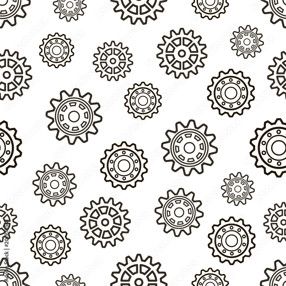 Seamless gear pattern. Vector illustration Seamless gear pattern. Vector illustration