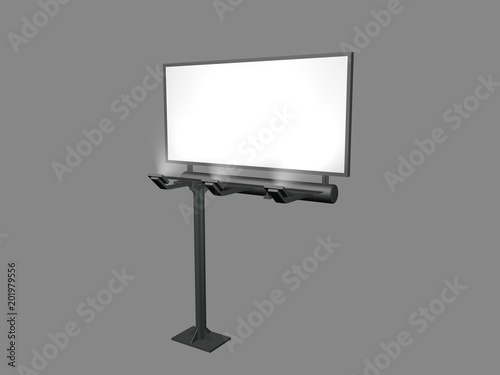 Blank billboard. Isolated o...