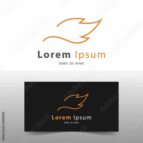 Leaf Logo design template. Simple logo in a modern style