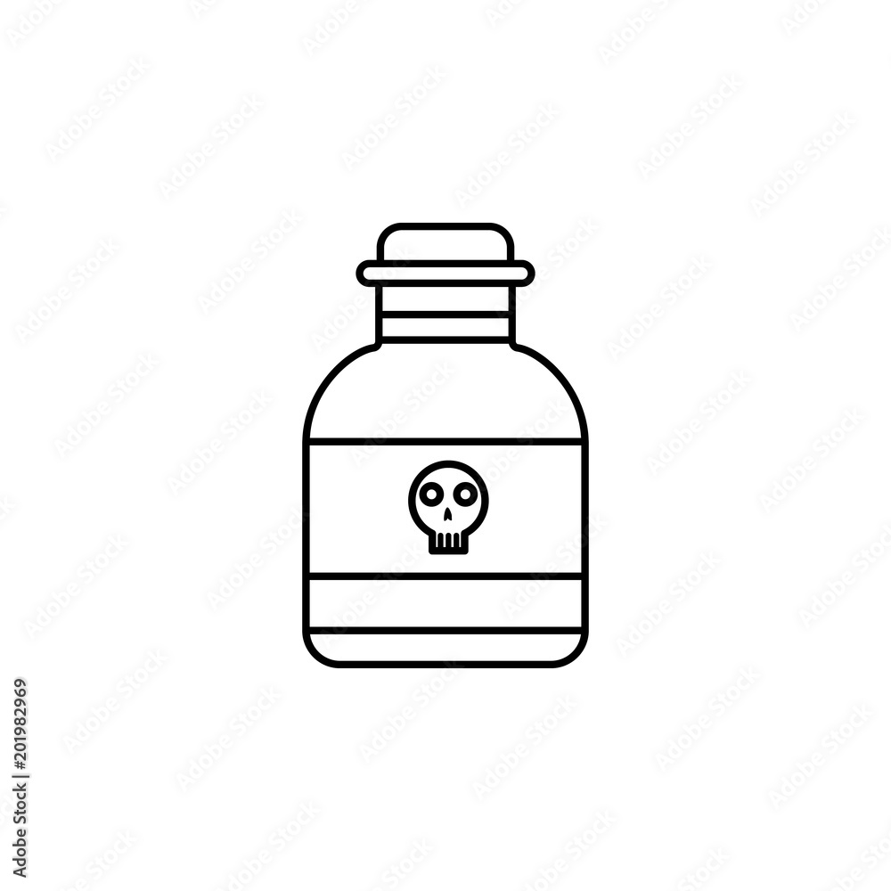 poison in the bottle icon. Element of crime and punishment for mobile concept and web apps icon. Thin line icon for website design and development, app development. Premium icon poison in the bottle icon. Element of crime and punishment for mobile concept and web apps icon. Thin line icon for website design and development, app development. Premium icon