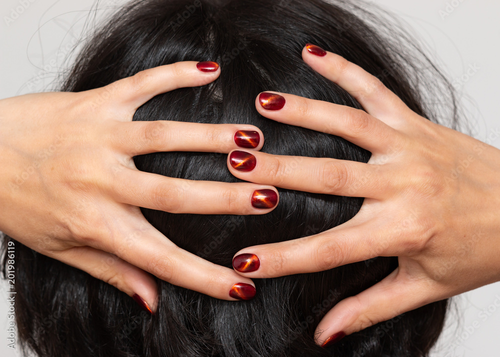 Fototapeta premium women's hands with manicure