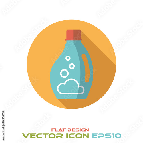 Fabric softener flat design long shadow icon