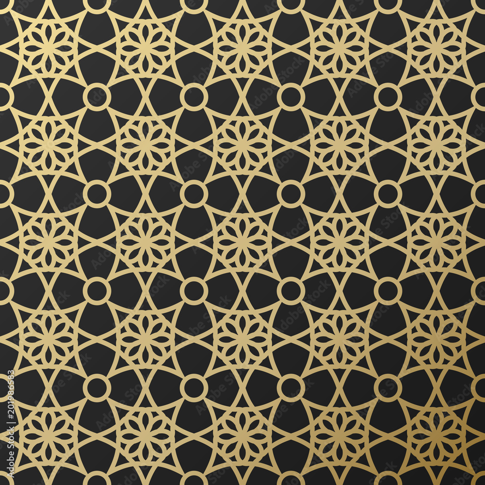 Background with seamless pattern in islamic style