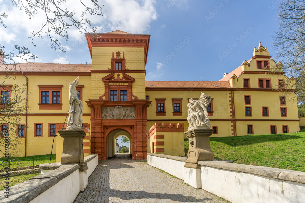 Entrance to Trebic chateau - Moravia,Czech republic