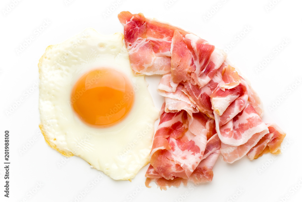 Eggs and baconon on the isolated background. Eggs and baconon on the isolated background.