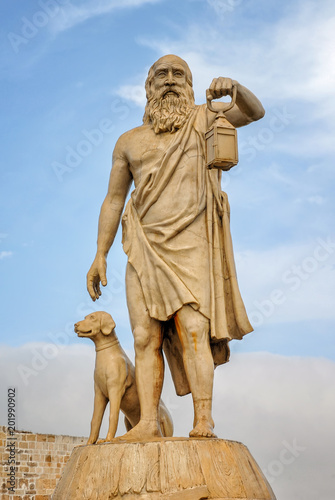 Statue Of Diogenes, famous ancient Greek philosopher born in Sinop in the 5th century BC. Sinop, Turkey. photo