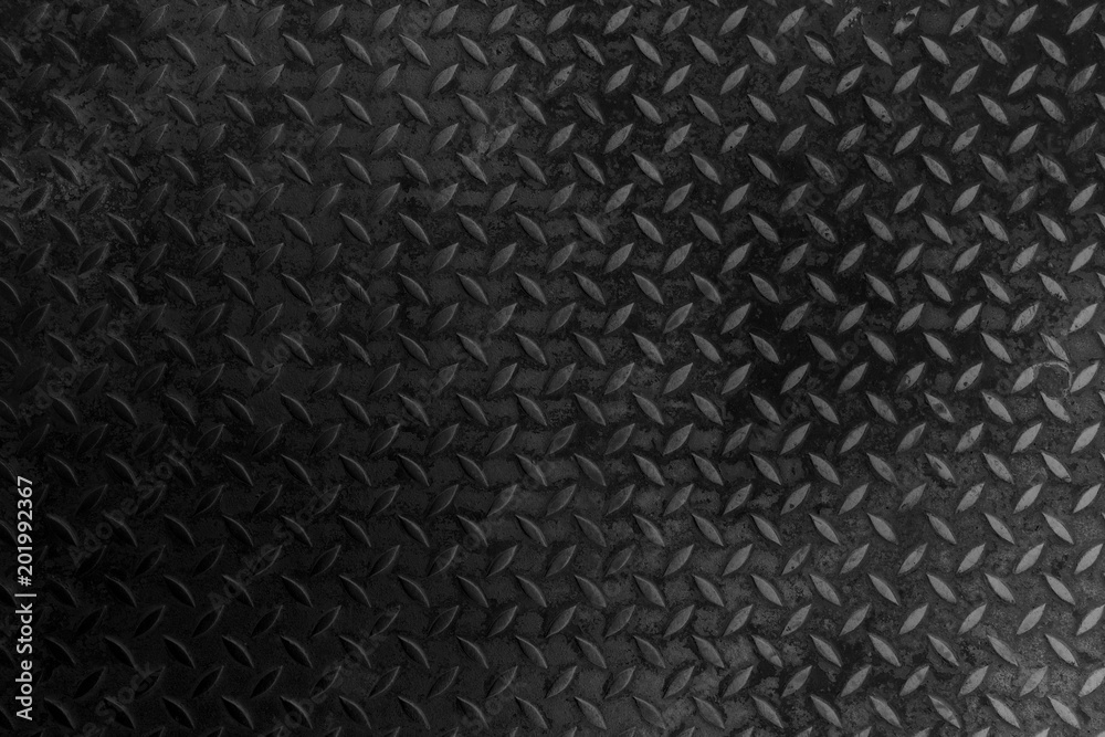 Black Metal Diamond Plate Texture Background. Stock Photo Adobe Stock