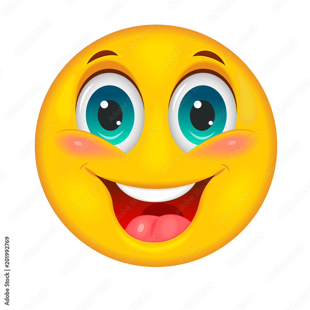 Smiling smiley 1. Smiling big yellow smiley on white background. Funny smiley. Smiling smiley 1. Smiling big yellow smiley on white background. Funny smiley.