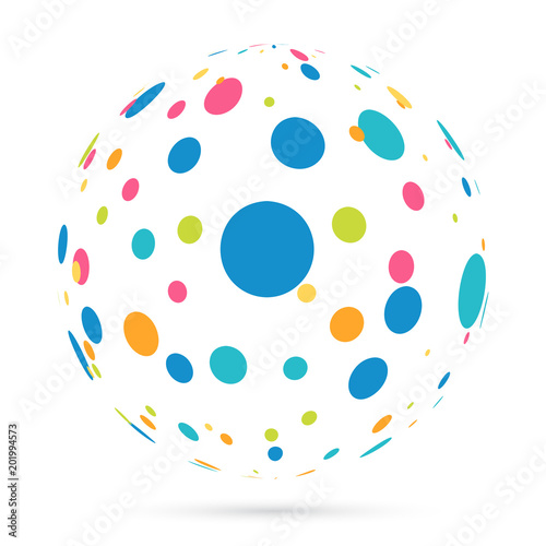 Colorful abstract circle fo...