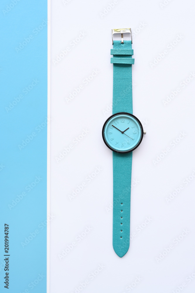 close up of blue wristwatches for background close up of blue wristwatches for background