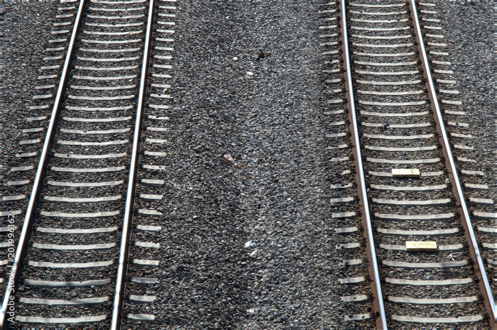 Fototapeta premium Parallel railway lines