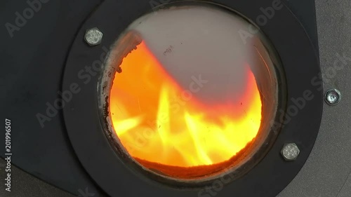 Burning bio mass fuel / Fire in the furnace for bio fuels obtained from crop residues
