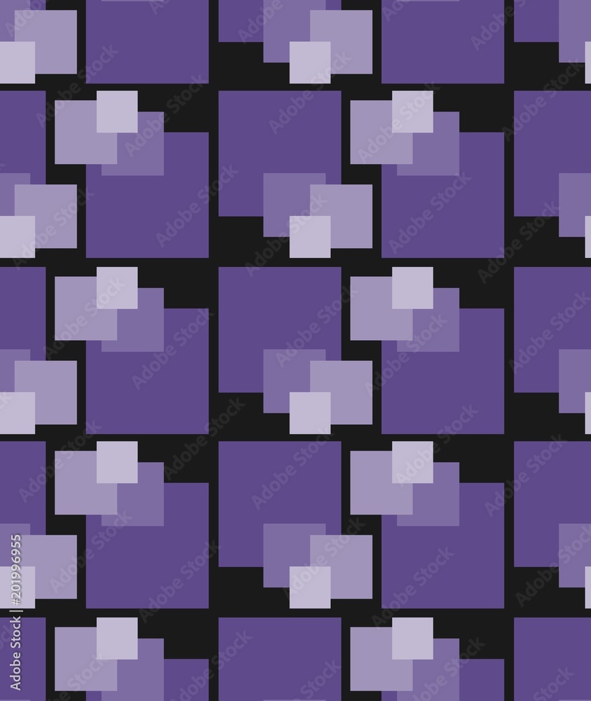 Ultraviolet seamless background with square groups on black background, trendy purple color combined with simple shapes, Ultraviolet seamless background with square groups on black background, trendy purple color combined with simple shapes,