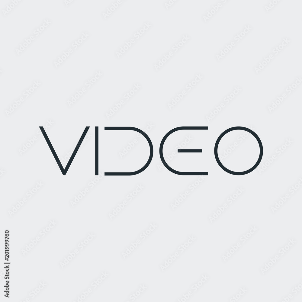 Tipografia VIDEO en fondo gris Tipografia VIDEO en fondo gris