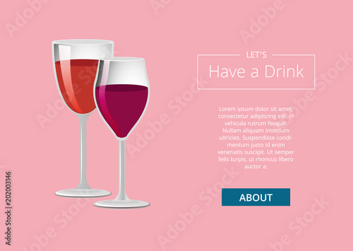 Have a Drink Web Page Design with Place for Text
