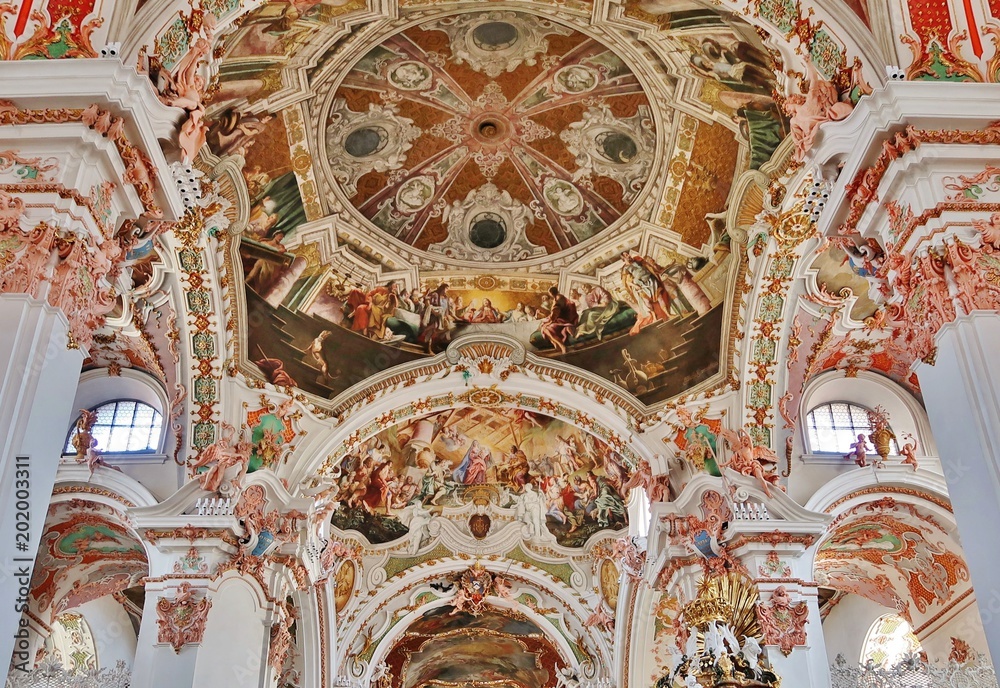 Klosterkirche Einsiedeln, Schweiz, Inneres