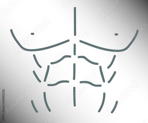 Chest Abs Outline