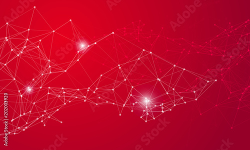 Vector illustration red media social network connetction communication background