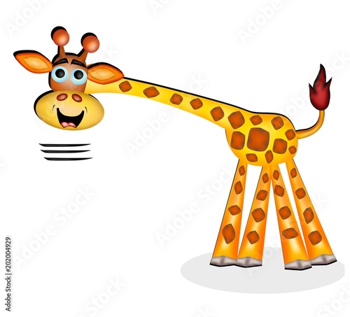 giraffa noir cartoon photo