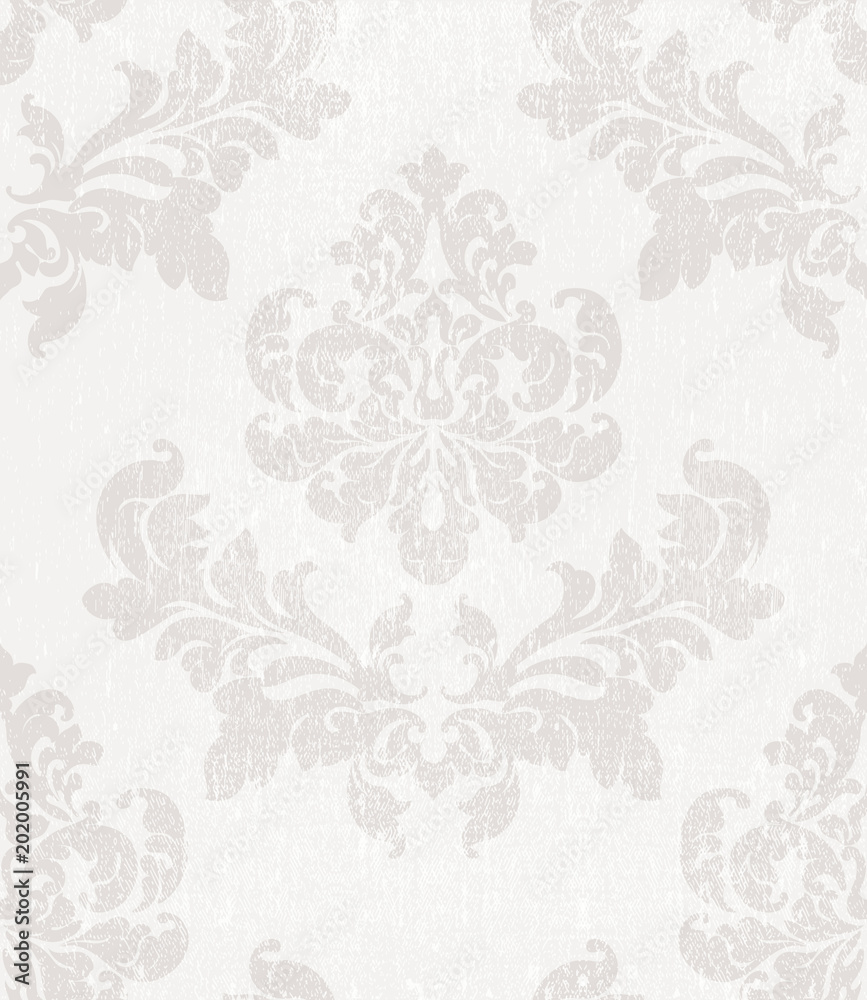 Baroque pattern Vector. Vintage Ornamented texture luxury design. Royal textile decors