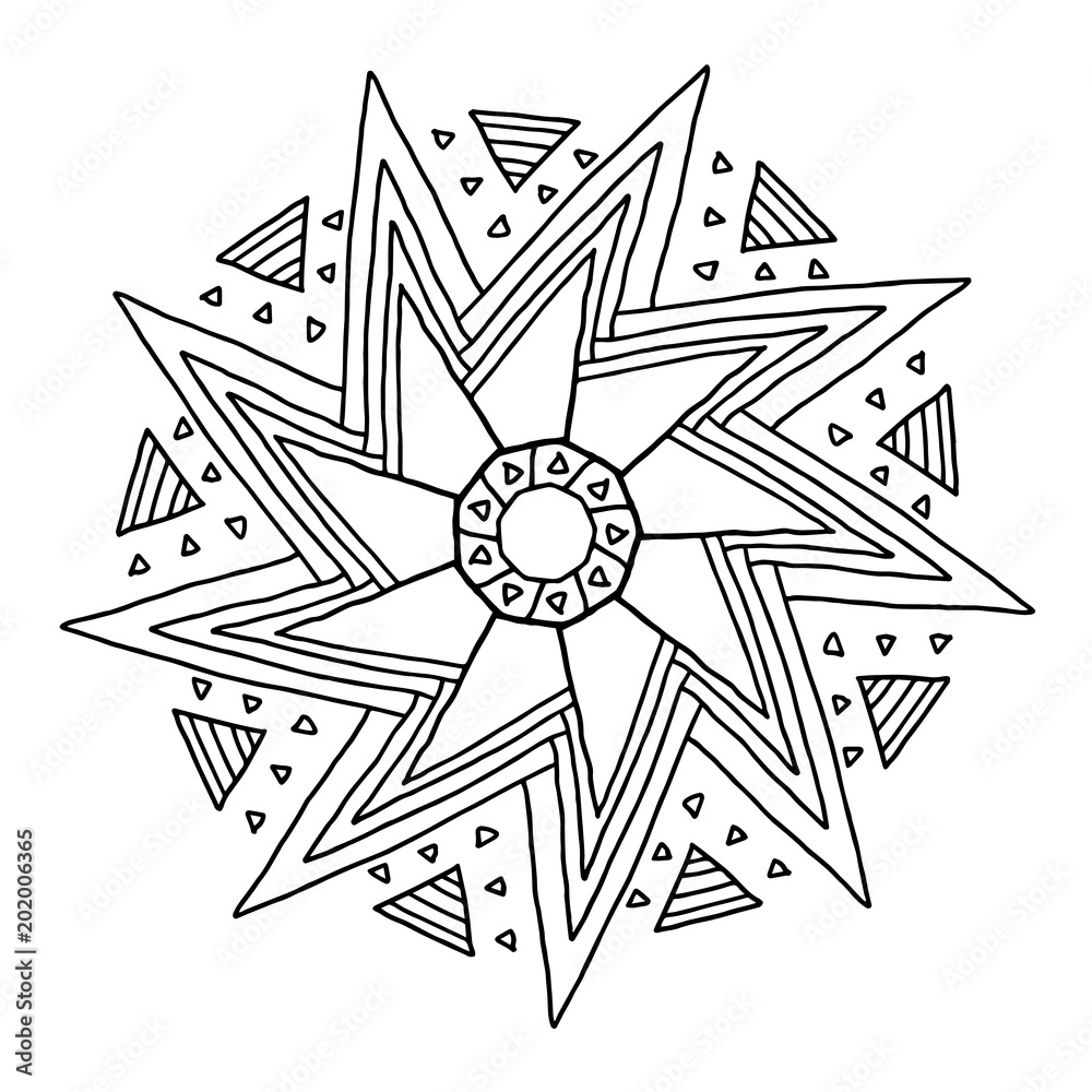 Mandala Ausmalbild Stock Vector | Adobe Stock