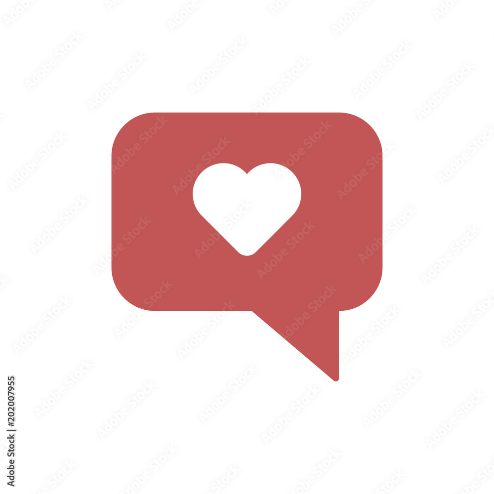 Chat and heart icon Chat and heart icon