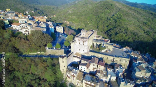 Aerial view of amazing village San Gregorio Da Sassola photo