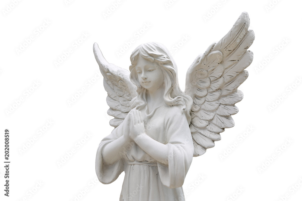 Statue of an Angel Isolated on white. Statue of an Angel Isolated on white.