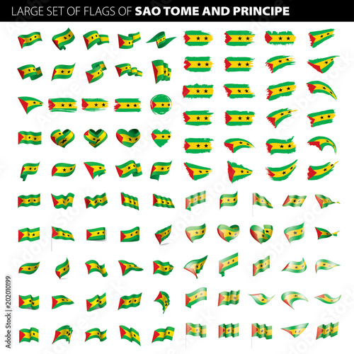 Sao Tome and Principe flag, vector illustration