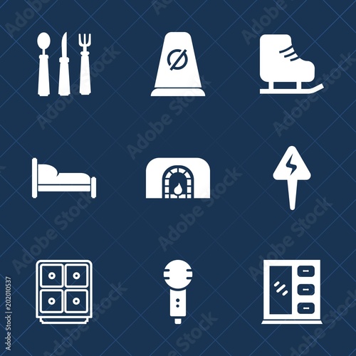 Schilderij op canvas Premium set with fill icons