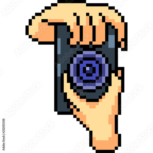 vector pixel art photo shutter