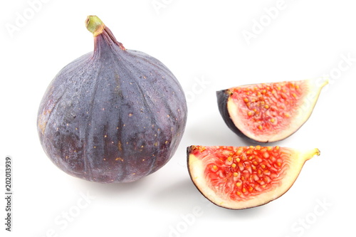 fresh fig fruits isolated on a white background