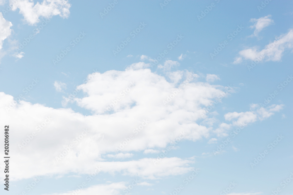 Fototapeta premium Blue sky filled with fluffy white clouds