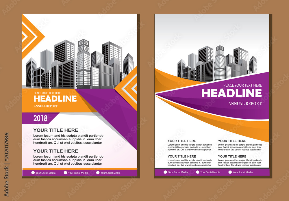 Business abstract vector template. Brochure design, cover modern layout, annual report, poster, flyer in A4 with colorful triangles, geometric shapes for tech, science, market with light background