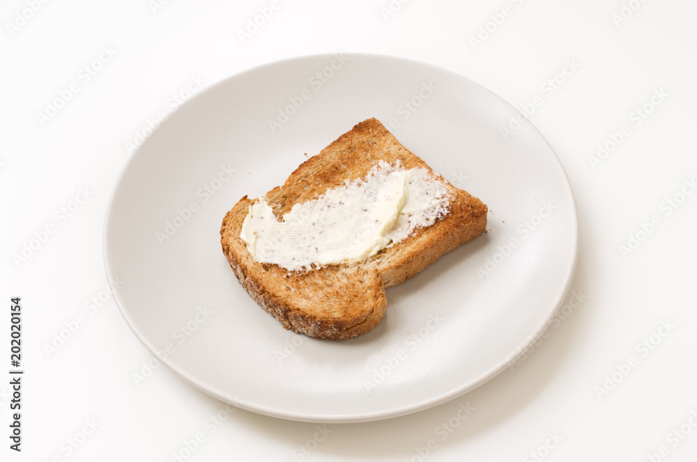 Breakfast toast on a plate